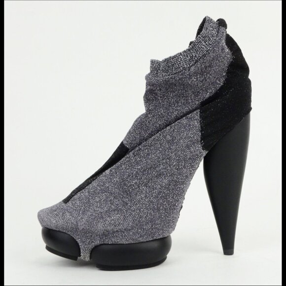 BALENCIAGA BOOTS BOOTIES SOCK COVERED SHOES PLATFORM HIGH HEEL sz 38 US 7.5 - Picture 5 of 14